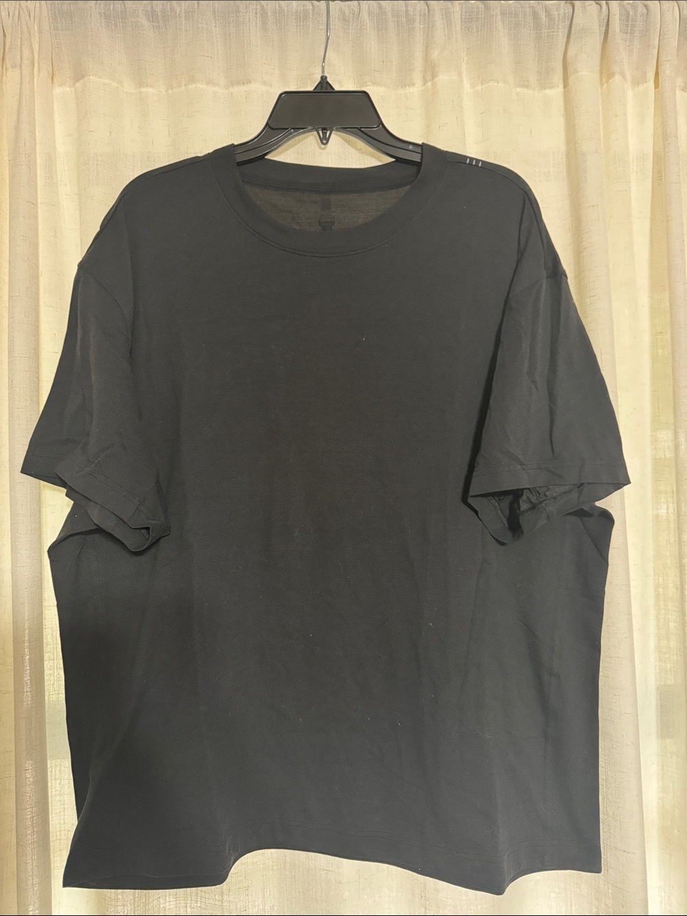 Men's Boxy Black Crew Neck T-Shirt